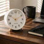 Silent Sweep Bedside Alarm Clock with Warm Night Light