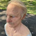 Articulated Senior Character Latex Mask with Moving Jaw