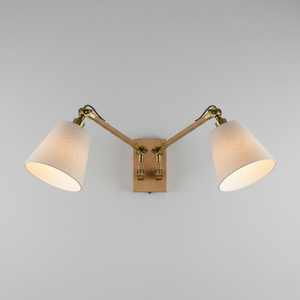 Wall Light with Double Articulated Arms