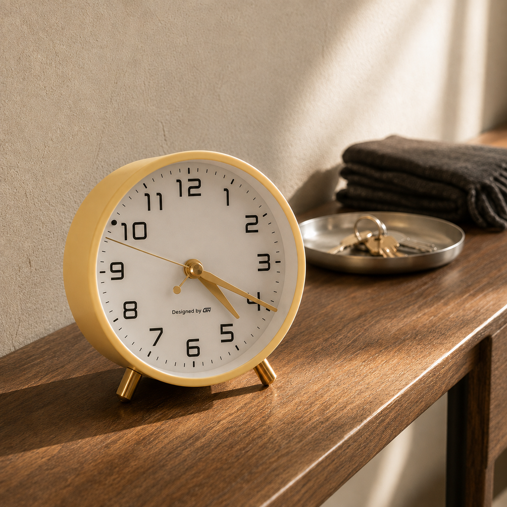Silent Sweep Bedside Alarm Clock with Warm Night Light