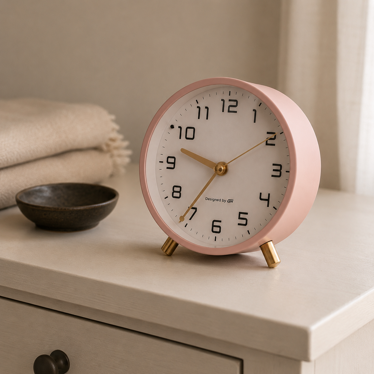 Silent Sweep Bedside Alarm Clock with Warm Night Light