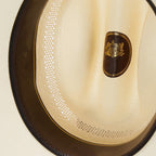 Premium Ventilated Straw Cowboy Hat with Leather Band and Silver Accents