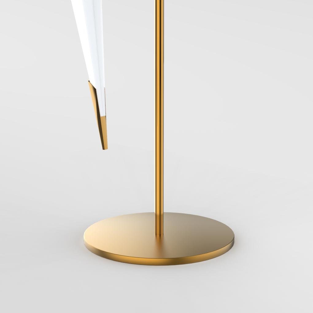 GrueLumi Lampe de Table Design Origami Doré