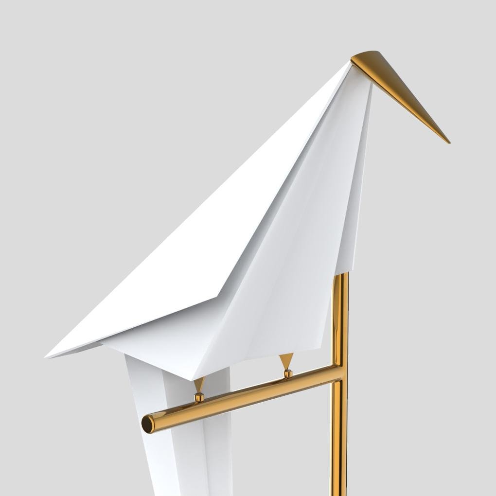 GrueLumi Gold Origami Design Table Lamp