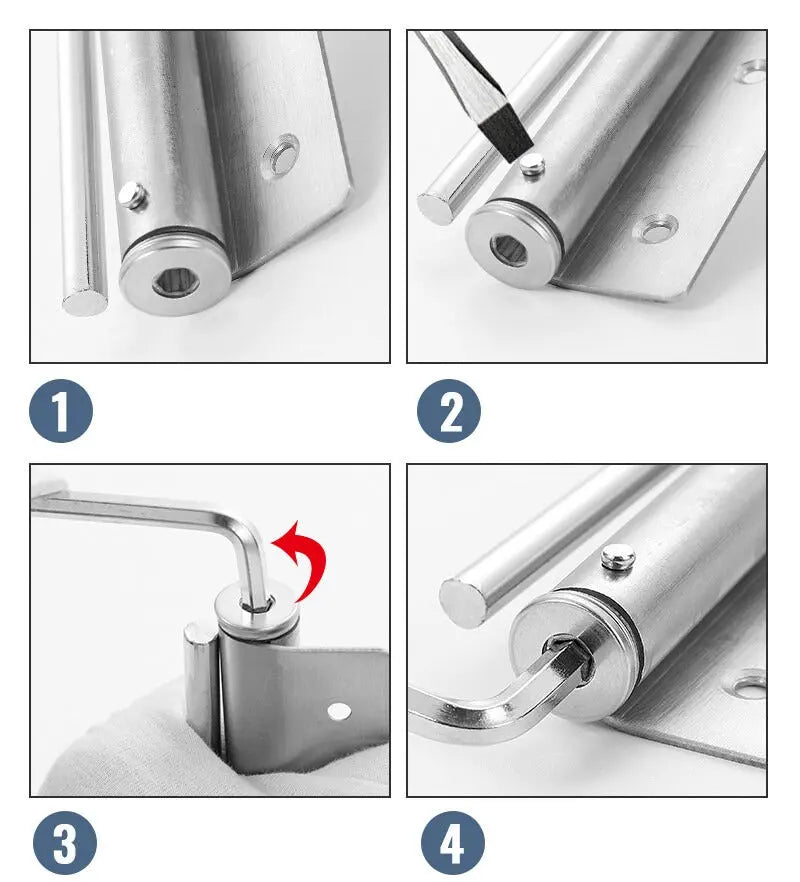 QuietLatch Adjustable Automatic Door Closer | Stainless Steel Soft Close Mechanism