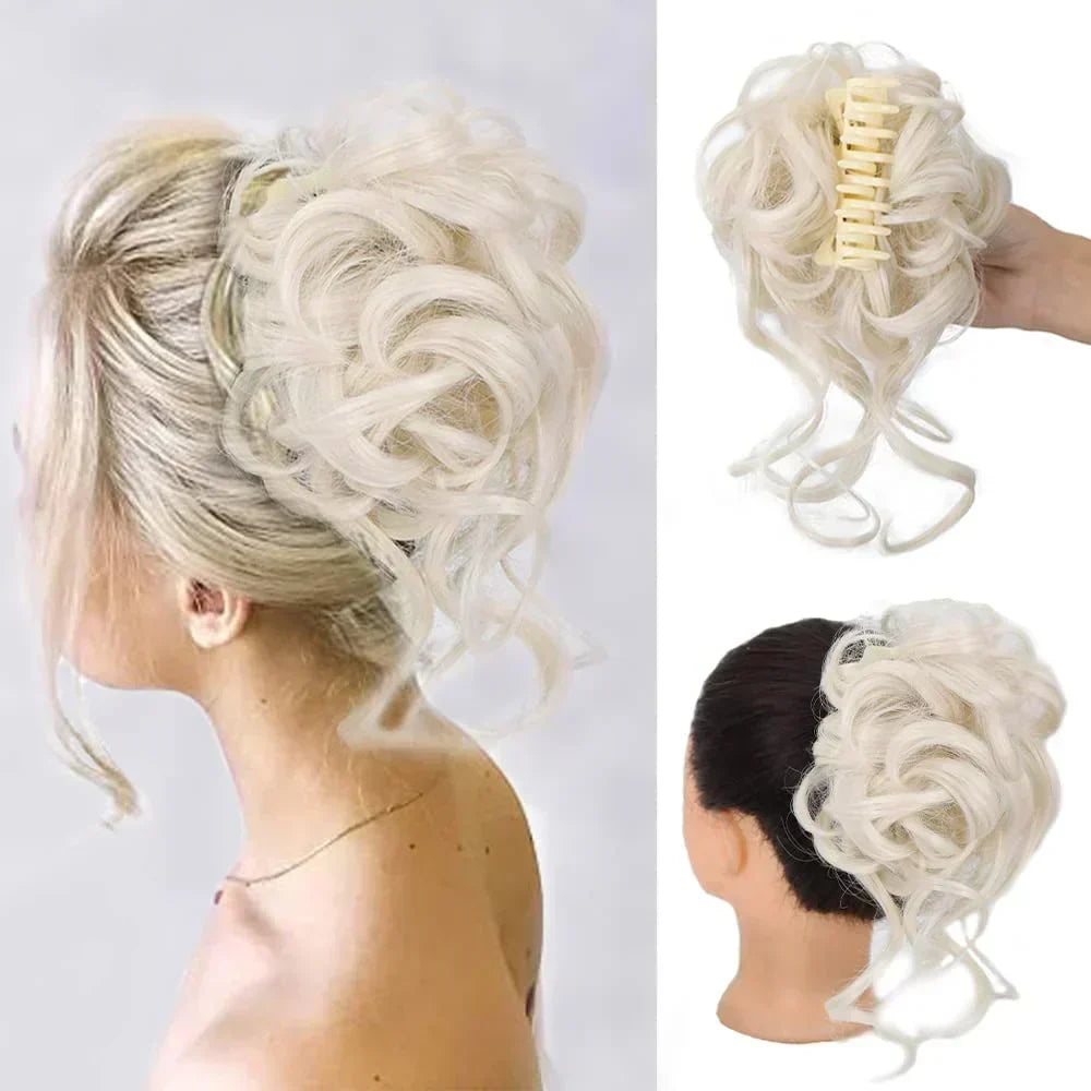 Volumizing Curly Hair Clip-In Bun – Instant Volume and Natural Curls