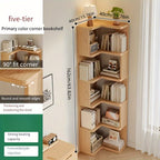 Solid Wood Corner Storage Shelf Unit 162cm