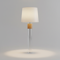 Floor Lamp in Glass and Wood