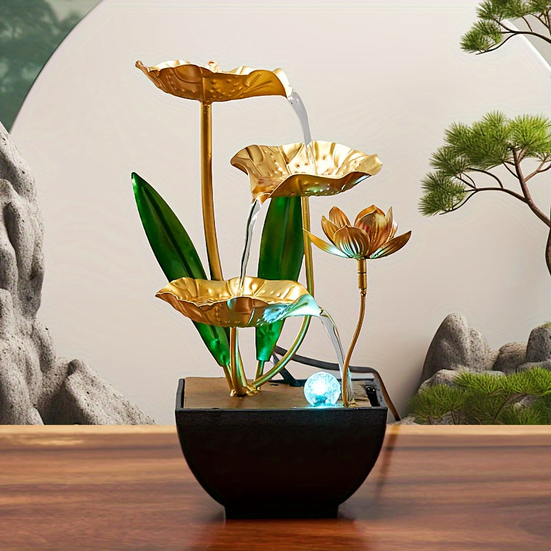 AquaZen Indoor LED Fountain Design Lotus