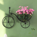 BloomCycle Wall-Mounted Bicycle Flower Basket Decorative Wall Holder