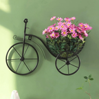 BloomCycle Wall-Mounted Bicycle Flower Basket Decorative Wall Holder
