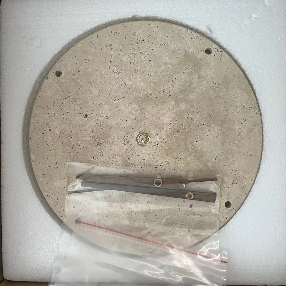 Natural Stone Backlit Wall Clock with LED Ambient Light - 9" or 11.8"