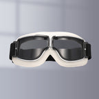 Retro Aviator Over-Glasses Motorcycle Goggles – Leather Foldable Design