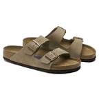 SoleHaven Taupe Suede Comfort Sandals with Adjustable Straps