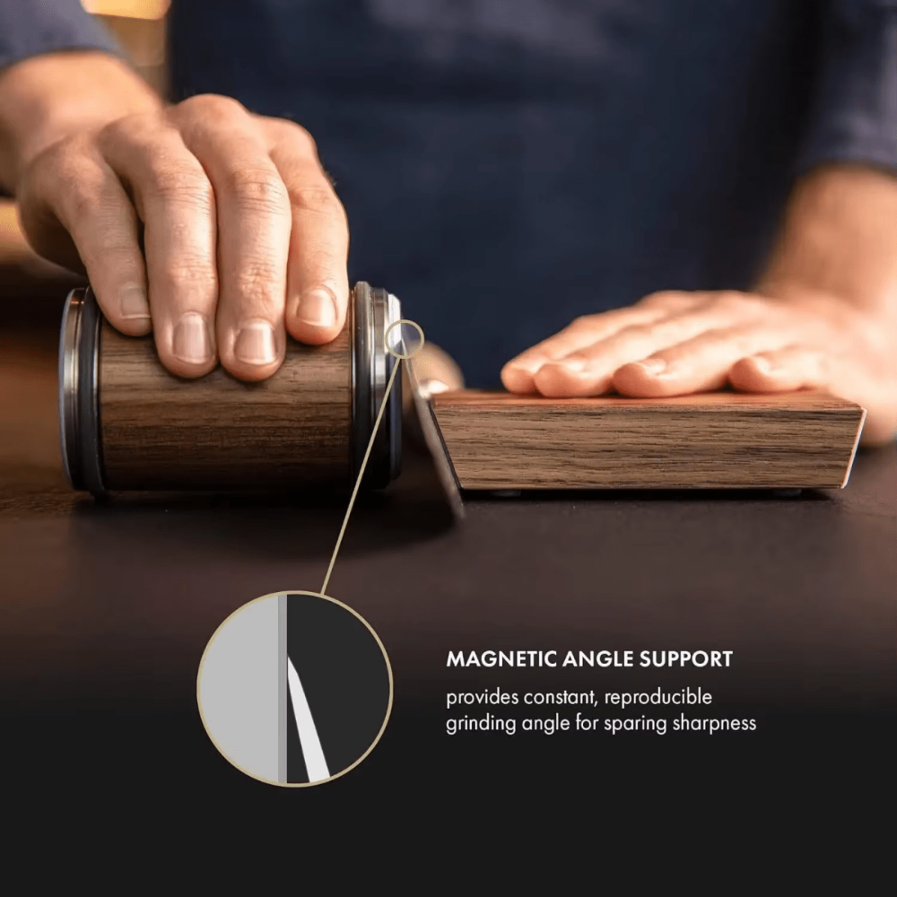 Precision Dual-Angle Rolling Knife Sharpener with Magnetic Guidance