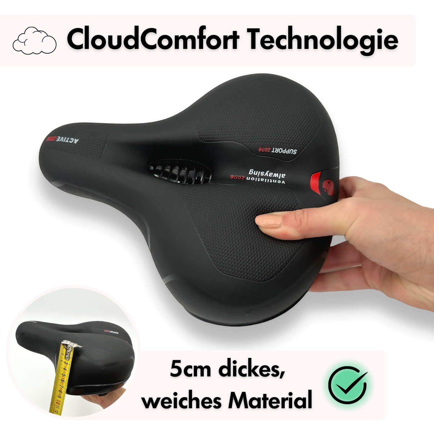 RideEase Comfort Bike Saddle | Ergonomic Gel Bicycle Seat