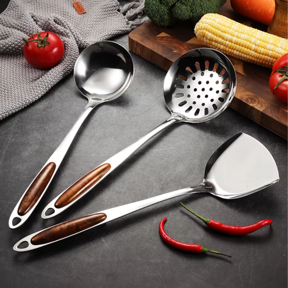 Professional Stainless Steel Cooking Utensil Set - 7 Piece Kitchen Tools