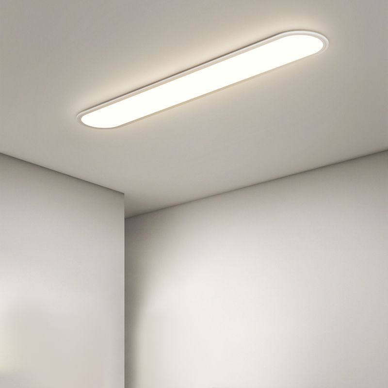 Slim Profile Oval LED Flush Ceiling Fixture with Dimmable Options