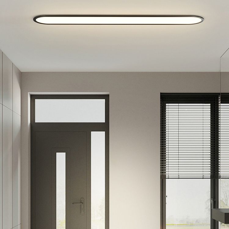 Slim Profile Oval LED Flush Ceiling Fixture with Dimmable Options