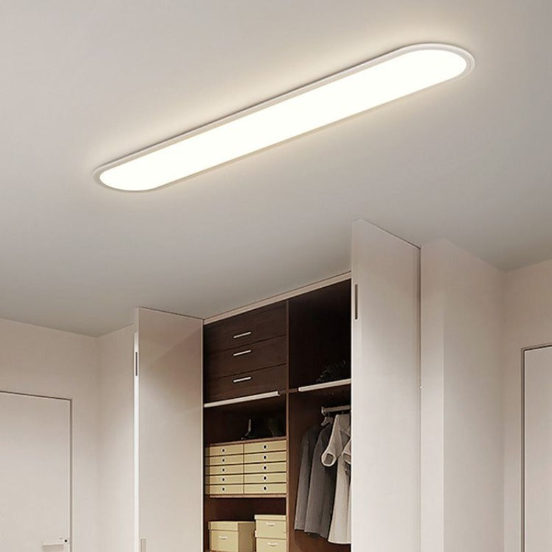 Slim Profile Oval LED Flush Ceiling Fixture with Dimmable Options