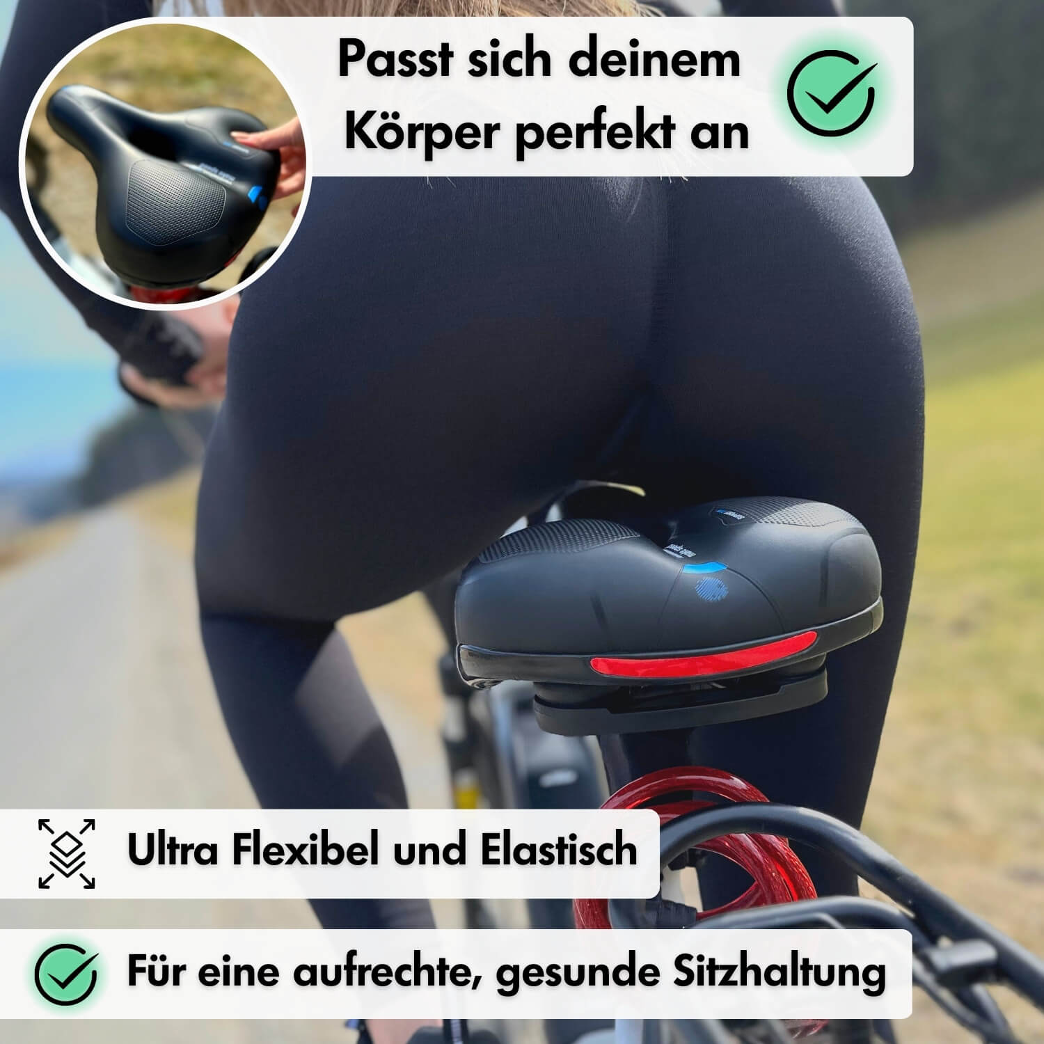 RideEase Comfort Bike Saddle | Ergonomic Gel Bicycle Seat