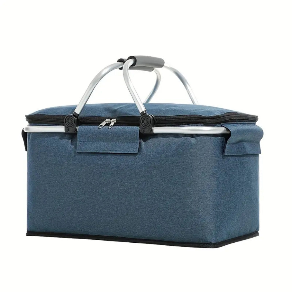 18L Collapsible Outdoor Cooler Basket - Portable Food Storage for Picnics & Camping