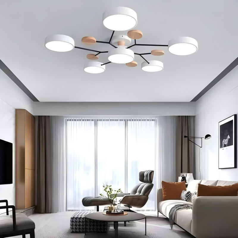 NordLume Modern LED Acrylic Ceiling Light for Living Room and Bedroom