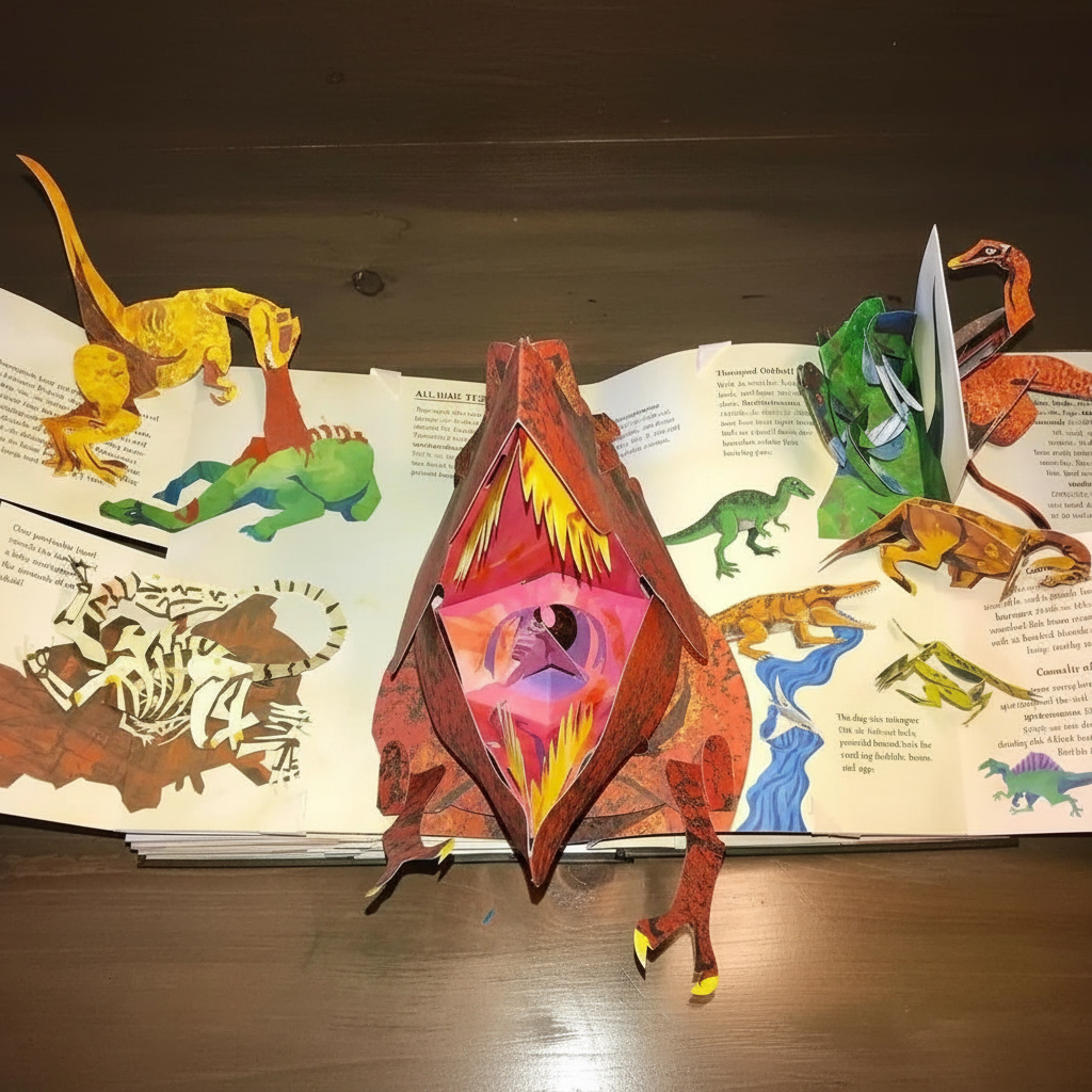 DinoScape 3D Pop-Up Dinosaur Adventure Book for Children