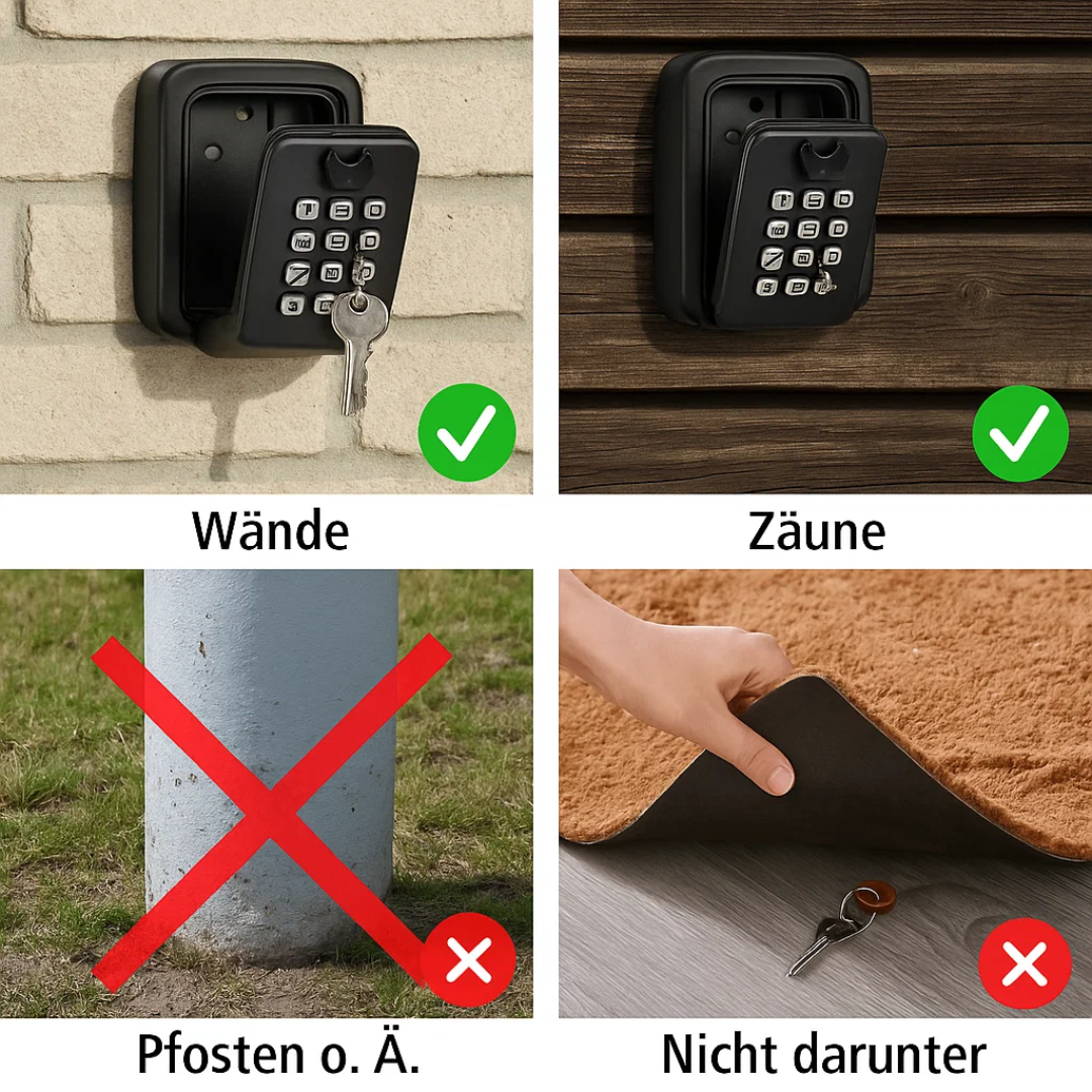 KeyGuard Outdoor Key Safe Wall Mounted Lock Box for Keys
