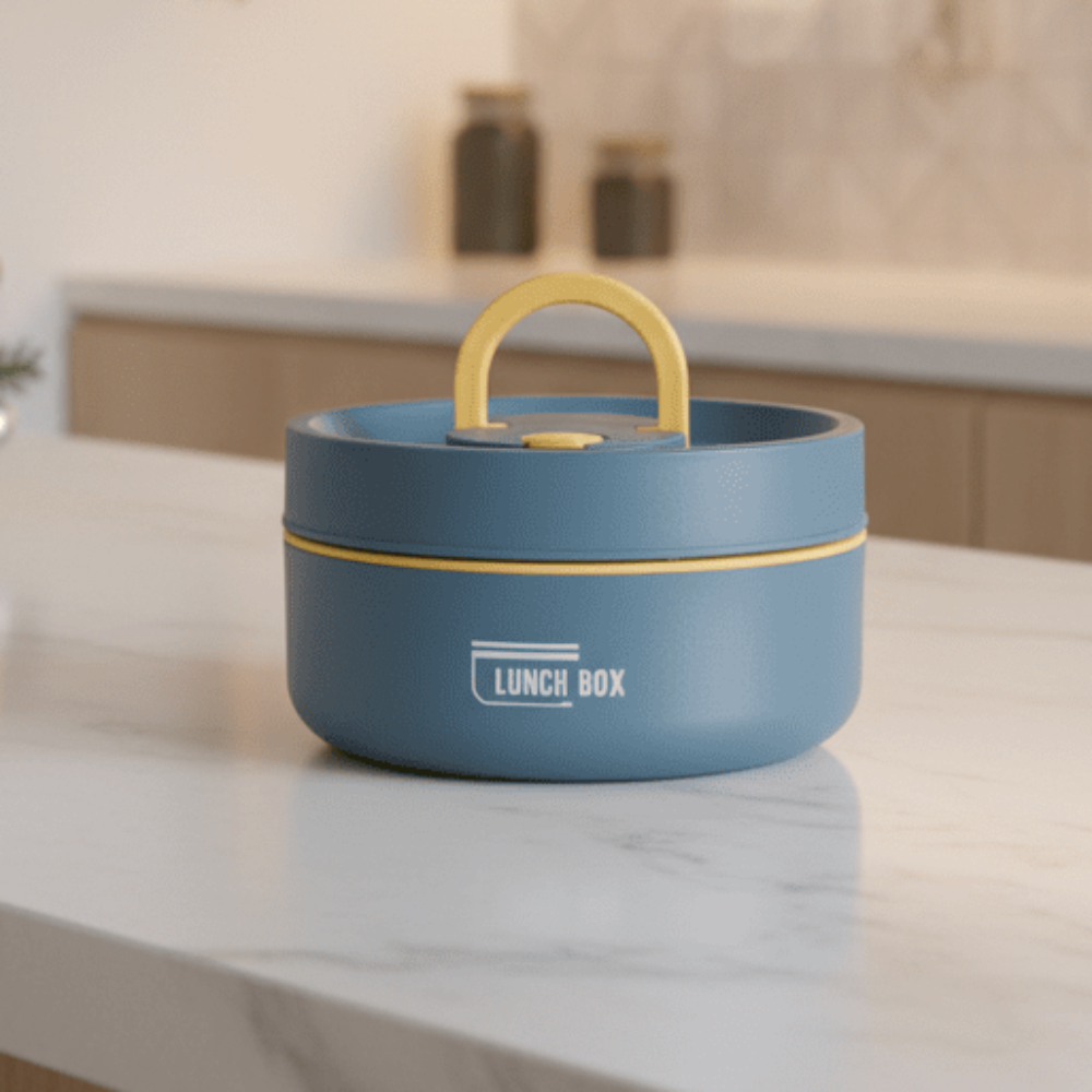 ThermalLock Stainless Steel Double-Wall Insulated Food Container with Leak-Resistant Seal
