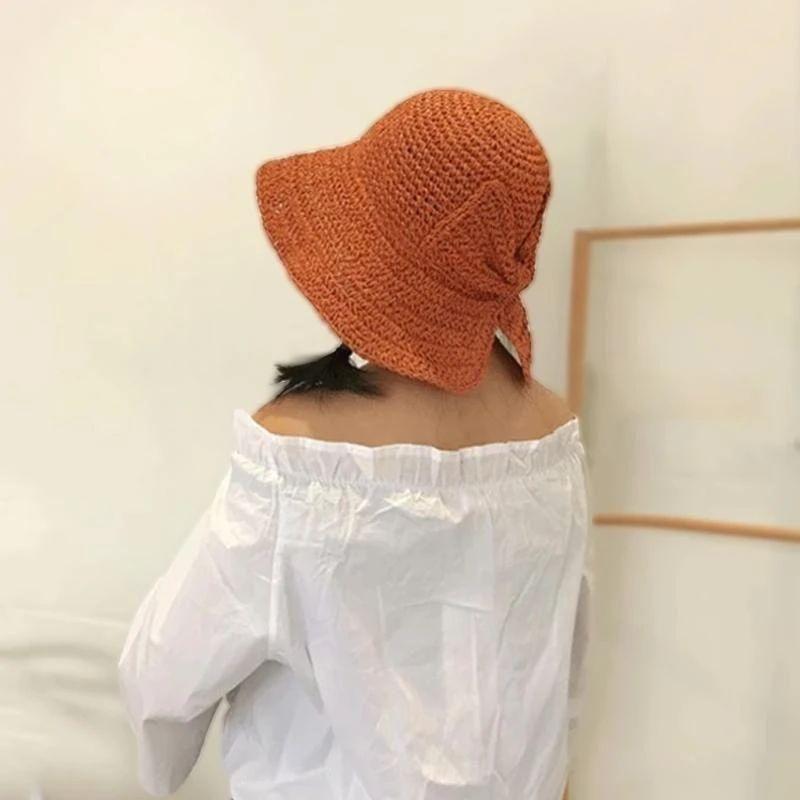 Wide Brim Summer Hat with Bow Detail - Breathable Sun Protection