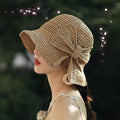 Wide Brim Summer Hat with Bow Detail - Breathable Sun Protection