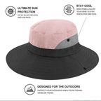 Adjustable Wide-Brim UV Protection Sun Hat with Ponytail Slot