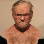 Premium Realistic Latex Transformation Mask with Detailed Beard