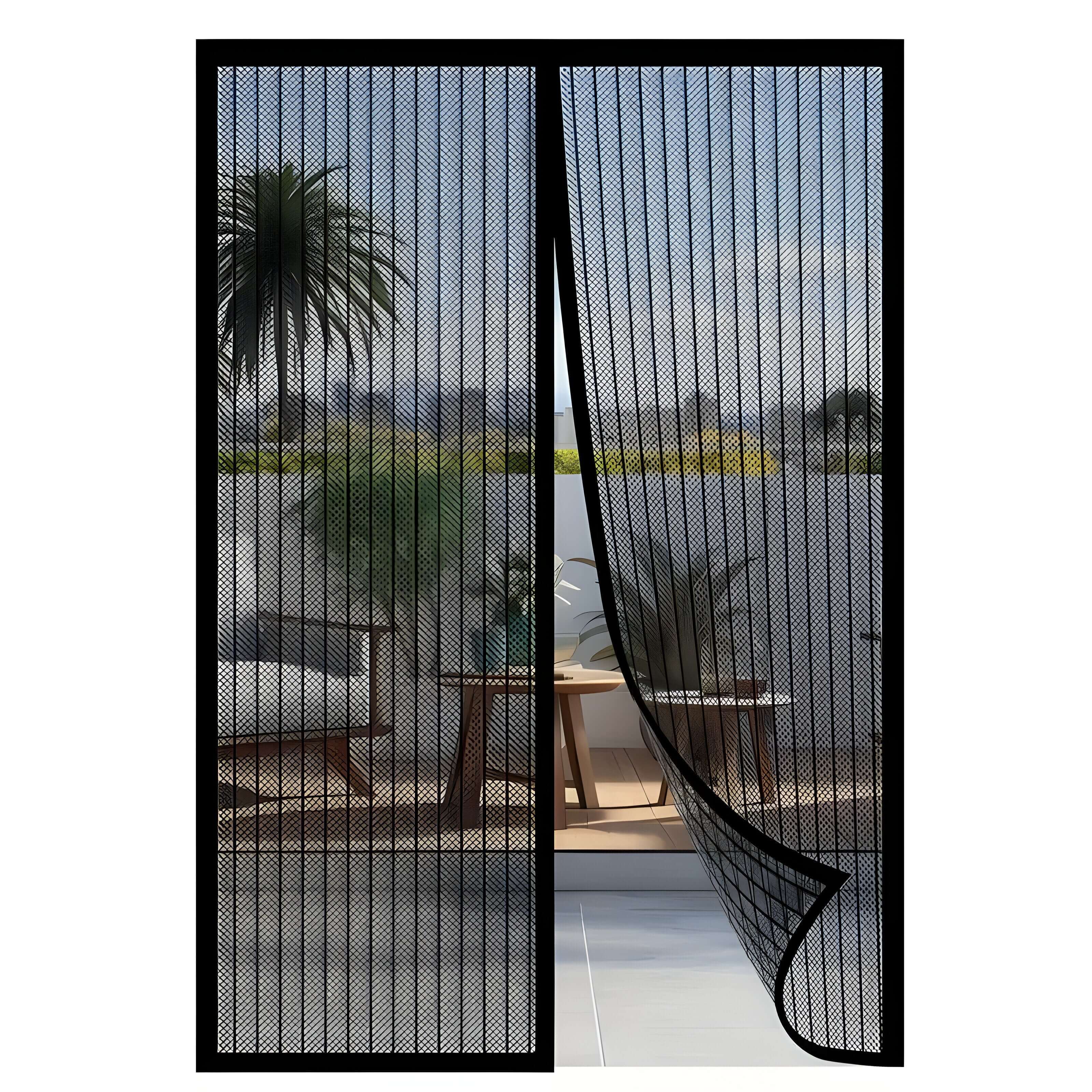 AeroSeal Magnetic Fly Screen Door Self-Closing Mesh Curtain