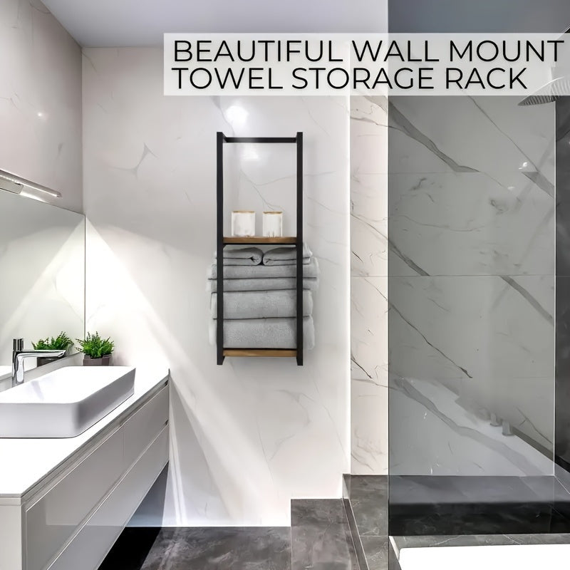 Wall Mounted Stainless Steel 2 Tier Towel Rack