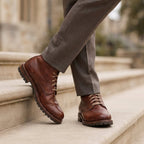 HeritageForge Faux Leather Lace Up Boots for Everyday Style