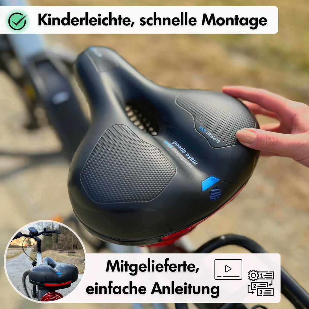 RideEase Comfort Bike Saddle | Ergonomic Gel Bicycle Seat
