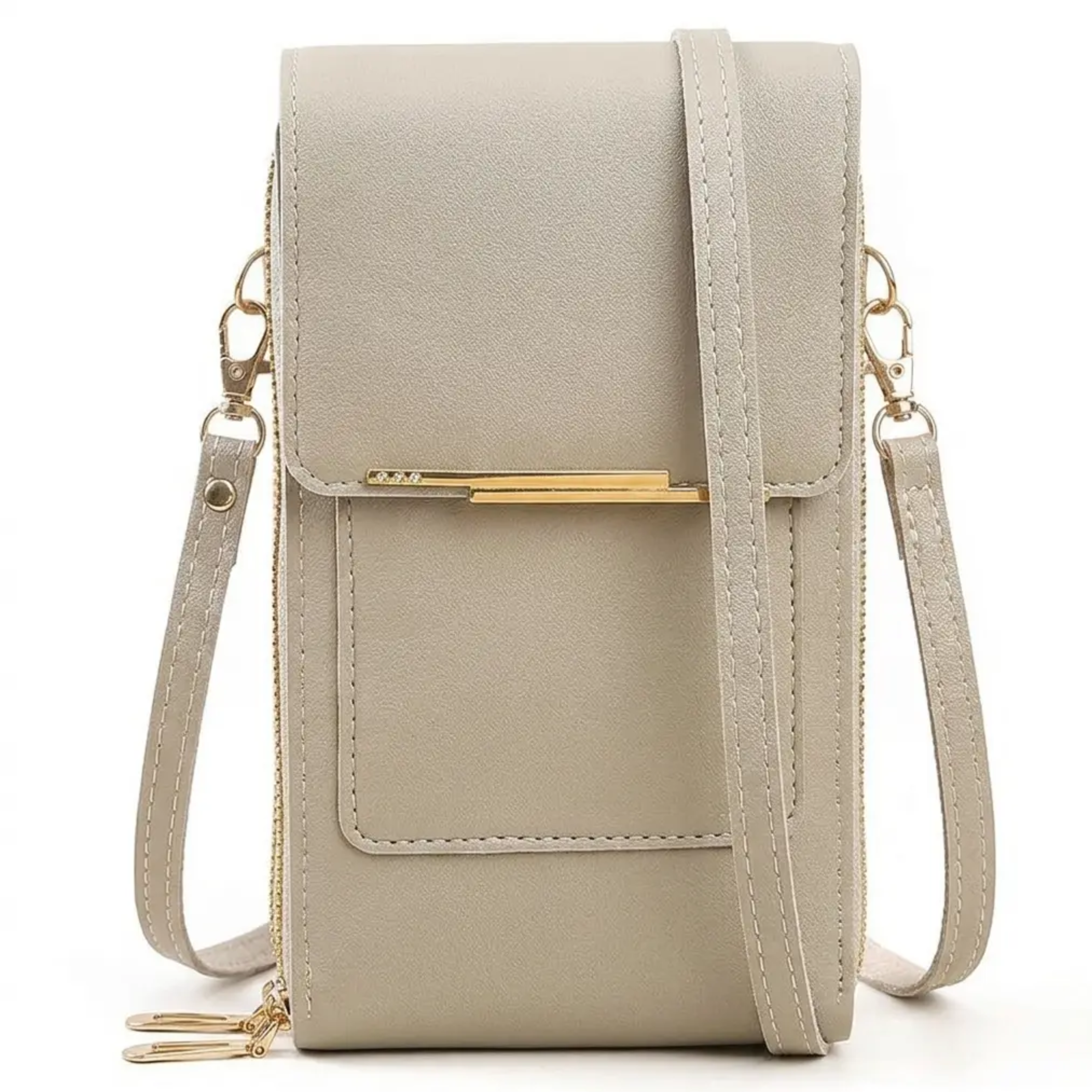 CarryEase Crossbody Phone Bag with Touchscreen Pocket and RFID Protection