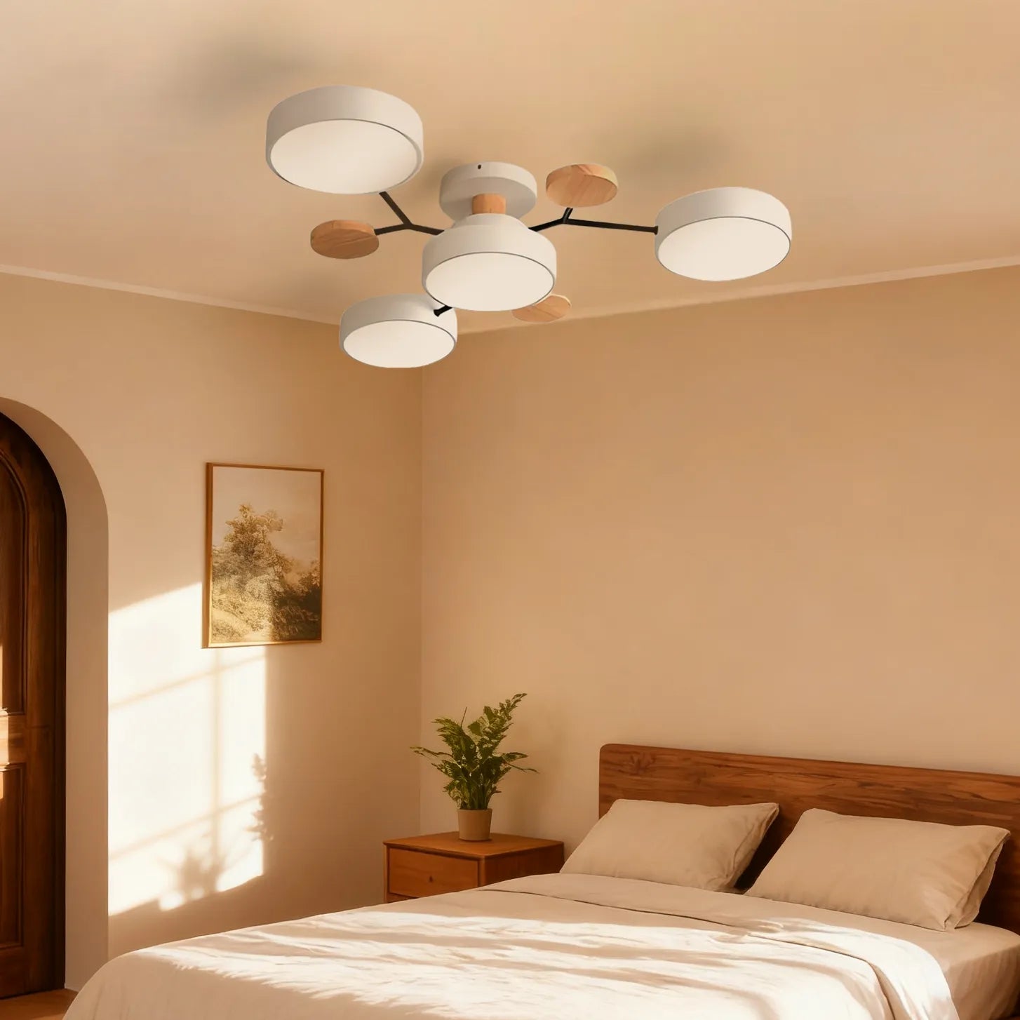 NordLume Modern LED Acrylic Ceiling Light for Living Room and Bedroom