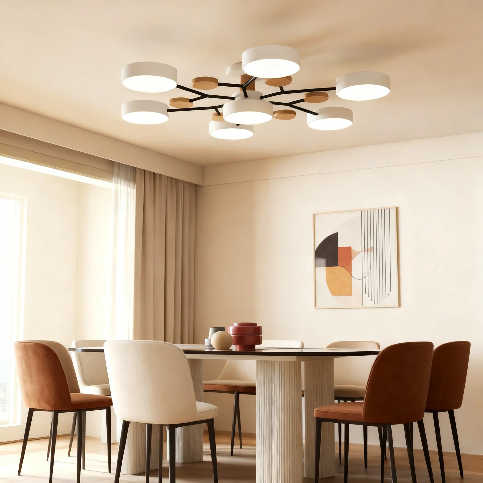 NordLume Modern LED Acrylic Ceiling Light for Living Room and Bedroom