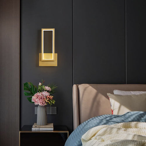 AuraLume Modern Gold LED Wall Light