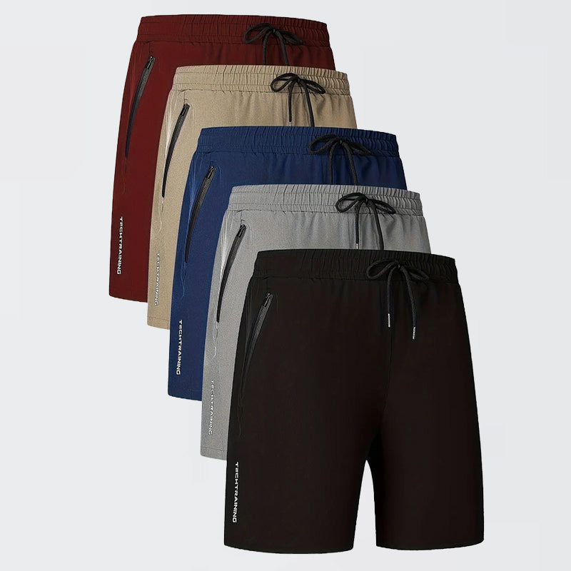 MotionCore Men's Sports Shorts with Zipper Pockets and Drawstring