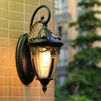 Bellezza Vintage Waterproof Outdoor Wall Light in Wood & Metal