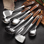 Professional Stainless Steel Cooking Utensil Set - 7 Piece Kitchen Tools