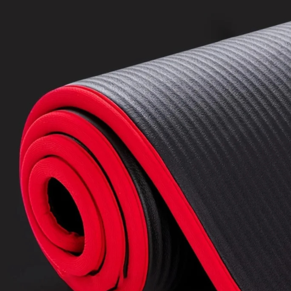 Premium High-Density Cushioned Yoga Mat – 0.4" NBR Foam Non-Slip Exercise Mat