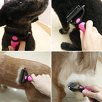 Dual-Guard Undercoat Rake for Dogs and Cats - Professional Deshedding Grooming Tool
