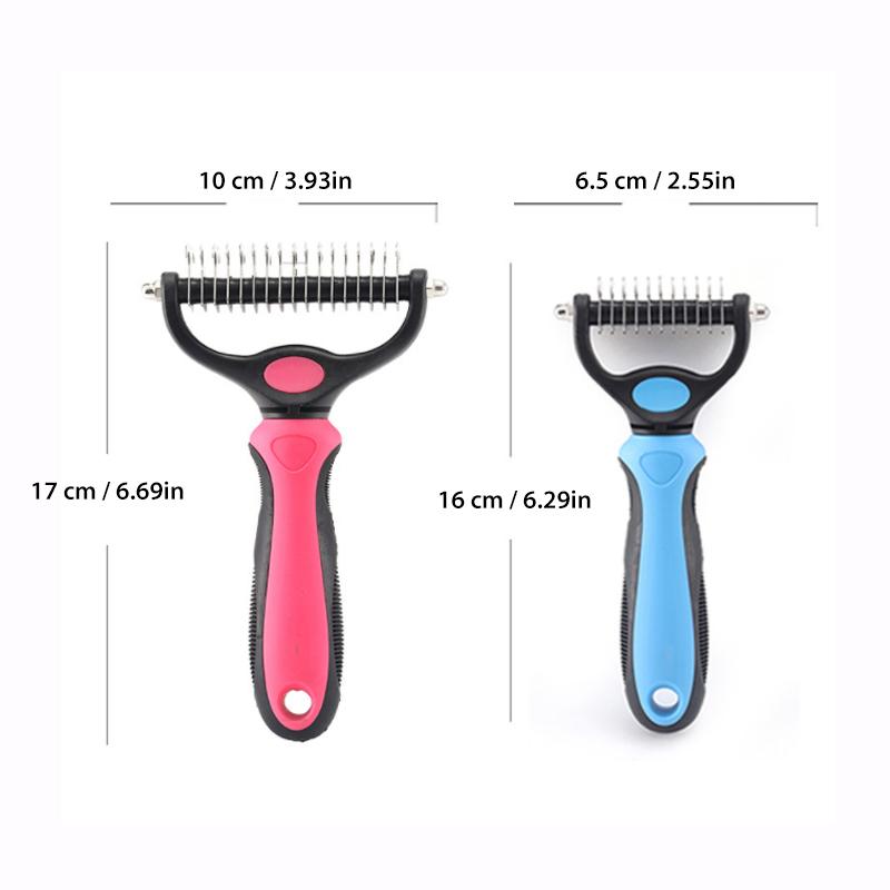 Dual-Guard Undercoat Rake for Dogs and Cats - Professional Deshedding Grooming Tool