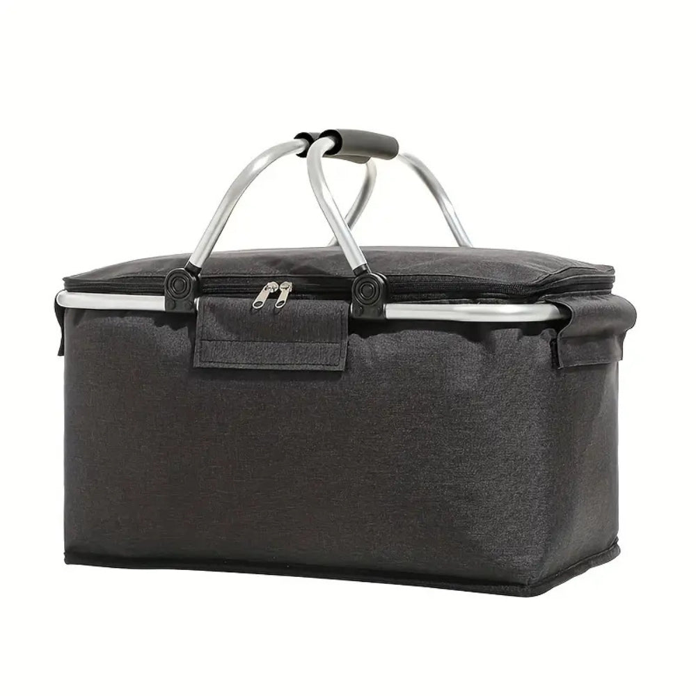 ChillNest Foldable Cooler Basket | 18L Insulated Picnic Carry Basket
