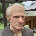 Articulated Senior Character Latex Mask with Moving Jaw
